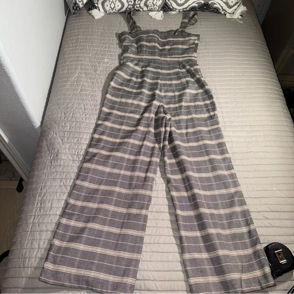 Cupcakes & cashmere women’s Plaid Jumpsuit with Button Detail Sz 2 - Picture 15 of 15